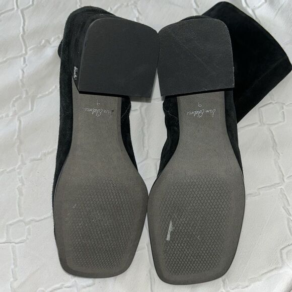 Sam Edelman Black Suede Leather Chunky Heel Bootie(Size 9) - Picture 5 of 9